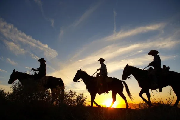 Cabalgata al atardecer
